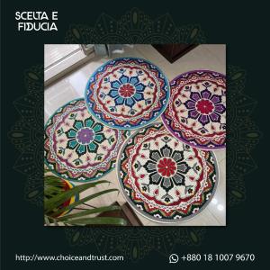 Multi-Color Mandala Jute Rug