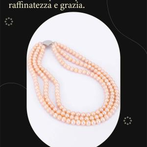 Peach Pearl Necklace